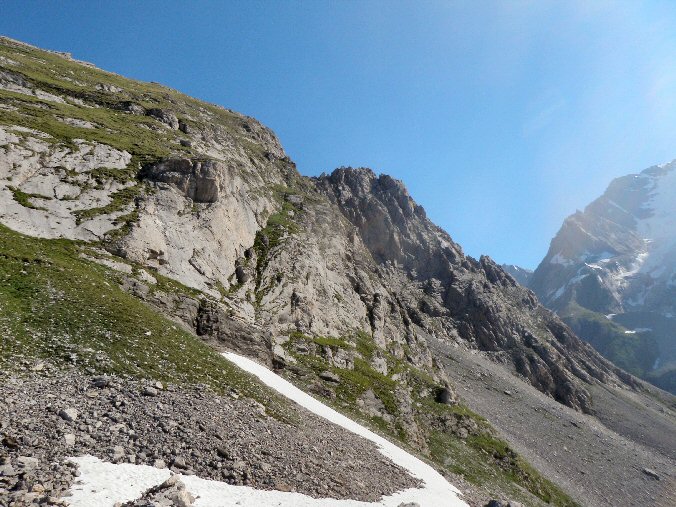 Aiguille de la Vanoise (24).jpg - Dpart aprs le pierrier de droite